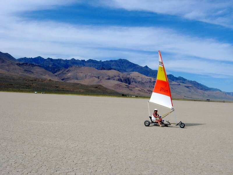 Person on Land Sailer