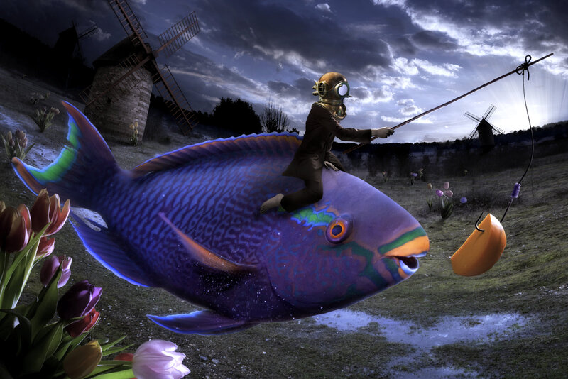 Person on Large Fish