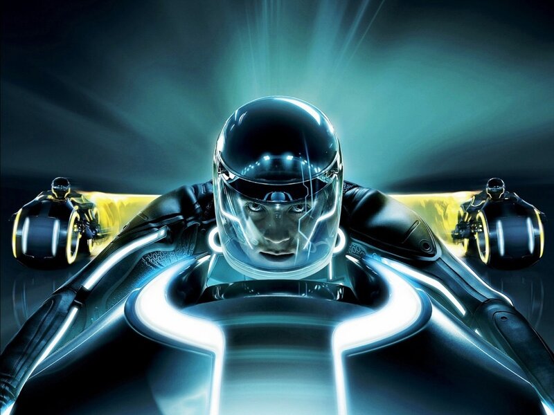 Person on Light Cycle — Black