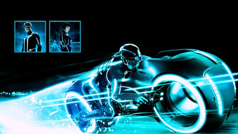 Person on Light-cycle — Blue