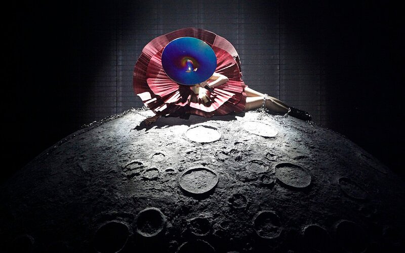 Person on Moon Surface