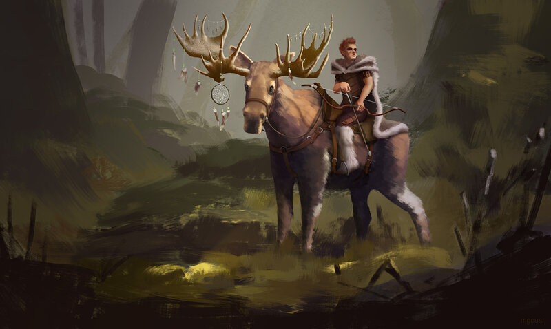 Person on Moose