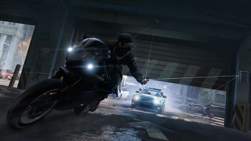 Person on Motorcycle — Black, Tense, Dramatic