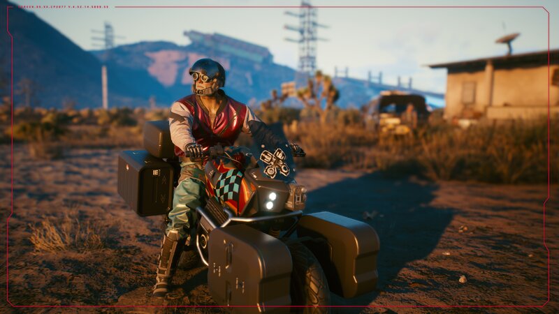 Person on Motorcycle — Brown, Dramatic, Sunset