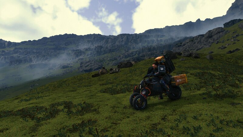 Person on Motorcycle — Green, Dramatic, Afternoon, 3d Render