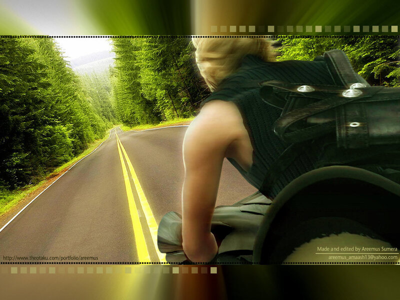 Person on Motorcycle — Green