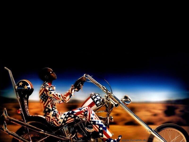 person on motorcycle in desert