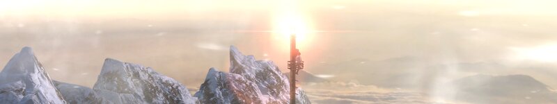 Person on Mountain Peak — White