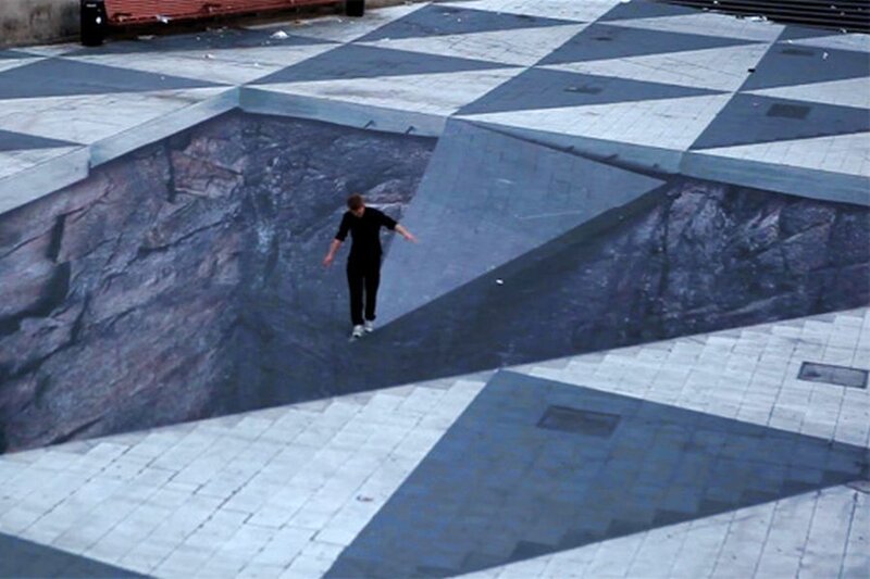 Person on Optical Illusion