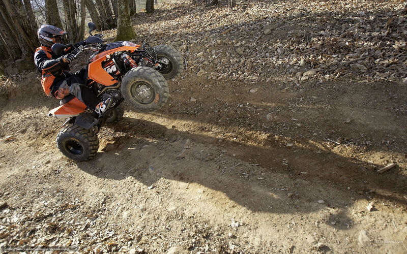 Person on Orange ATV — Active