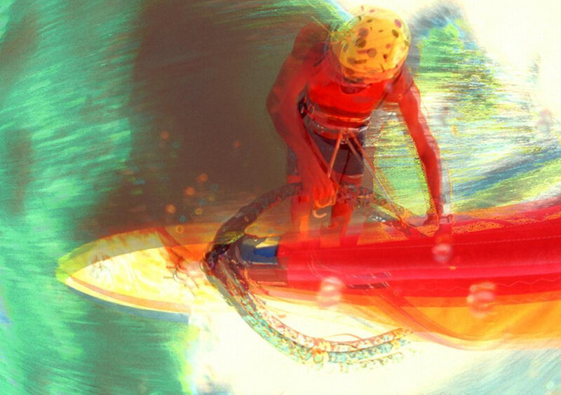 Person on Paddleboard — Red