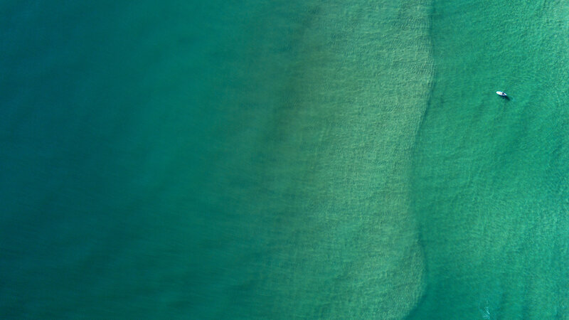 Person on Paddleboard — Teal, Serene