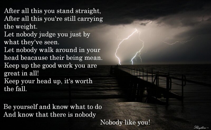 Person on Pier in Storm