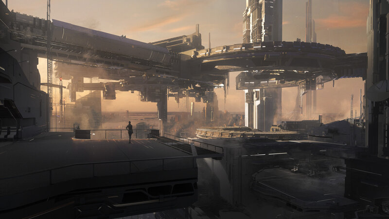 Person on Platform — Gray