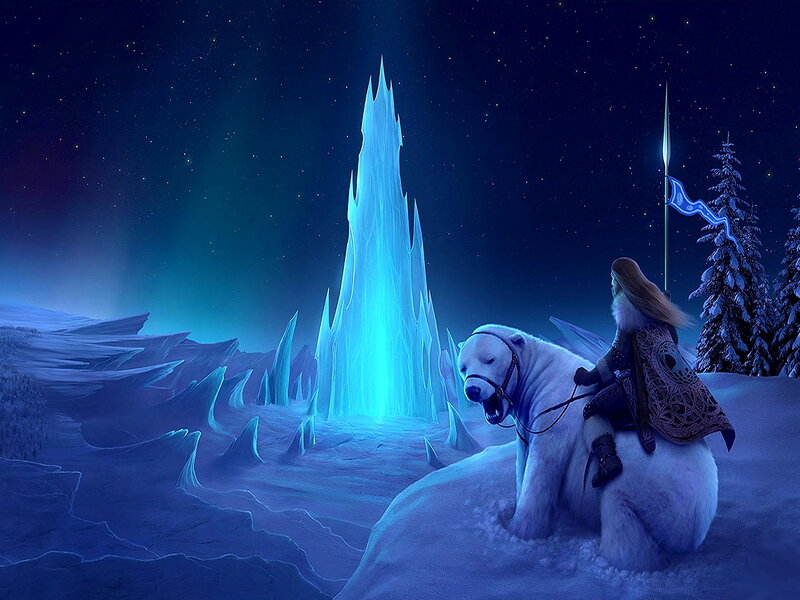 Person on Polar Bear