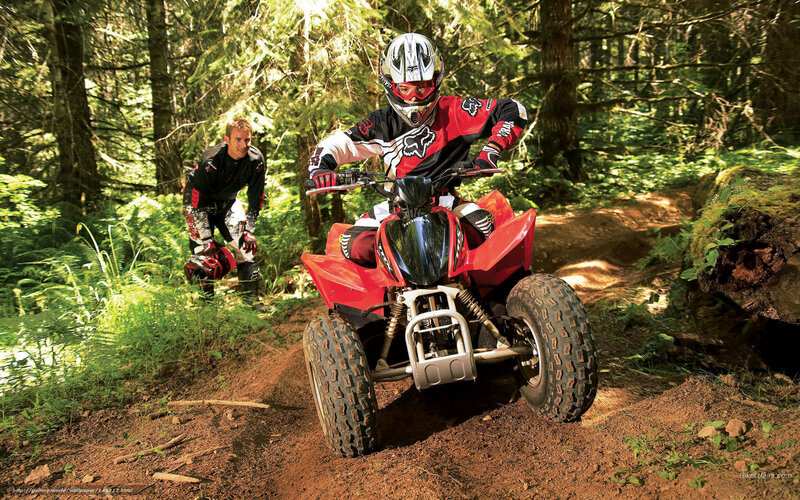 Person on Red ATV — Active, Afternoon