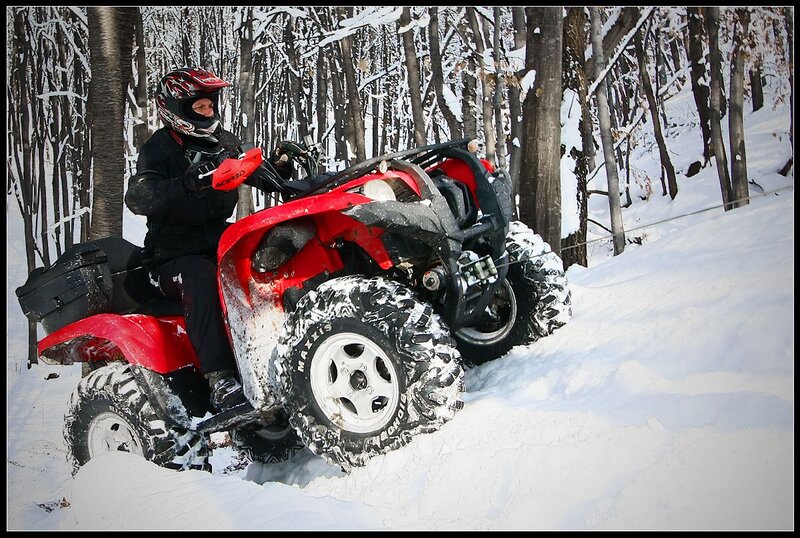 Person on Red ATV — Active