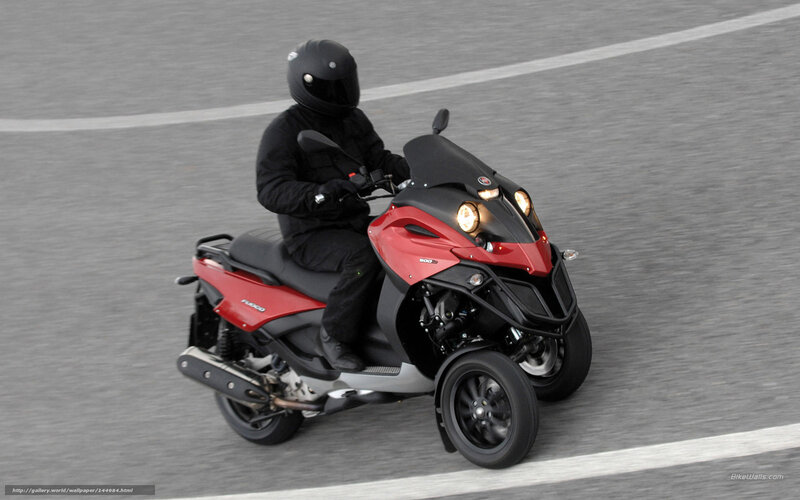 Person on Red Scooter — Dynamic, Photograph