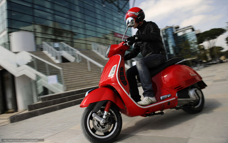Person on Red Scooter