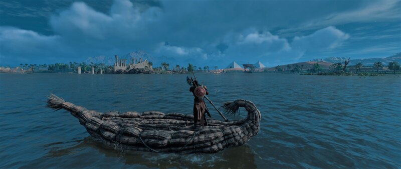 Person on Reed Boat