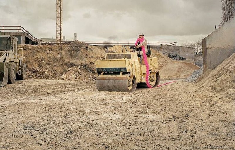 Person on Road Roller