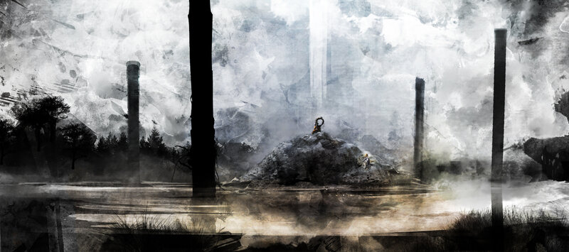 Person on Rocky Mound