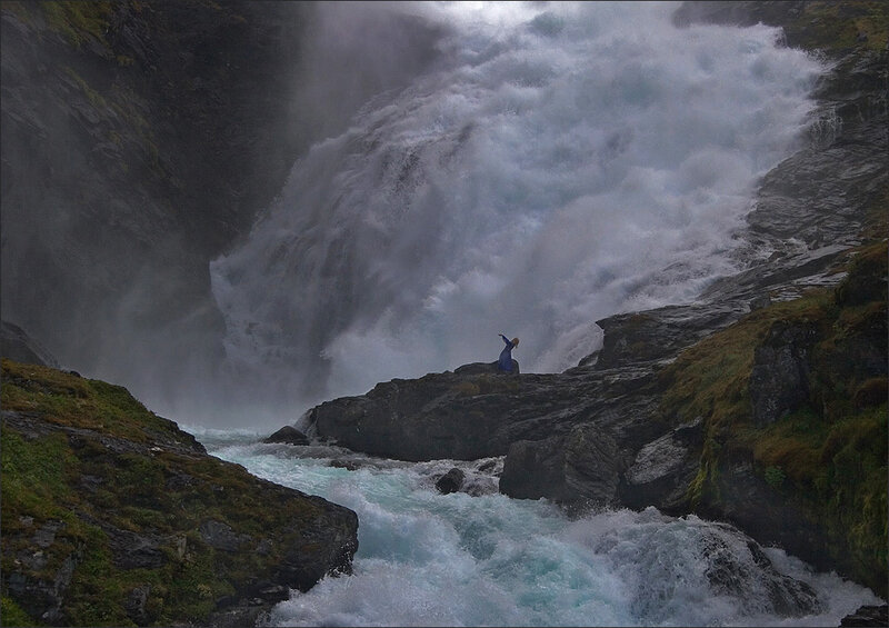 Person on Rocky Outcrop