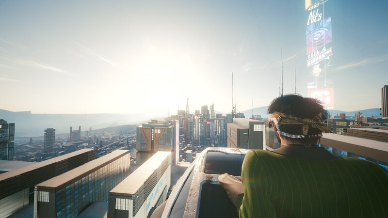 Person on Rooftop — Green, Serene