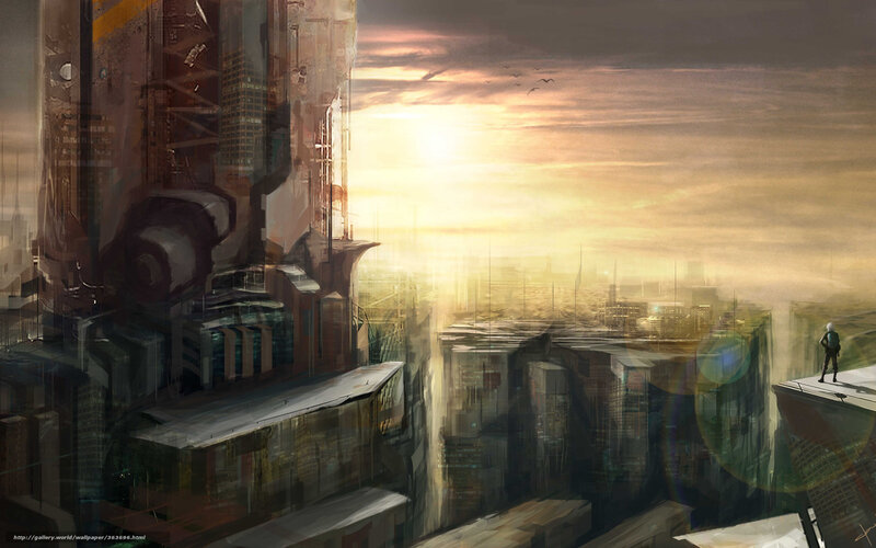 Person on Rooftop — Yellow