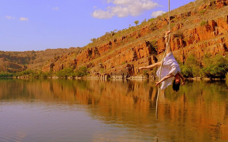 Person on Rope Swing