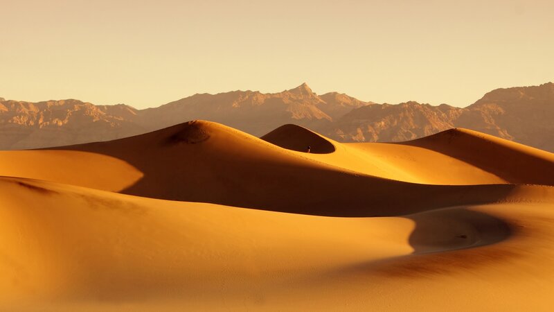 Person on Sand Dunes — Orange