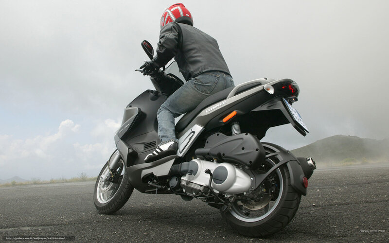 Person on Scooter — Gray