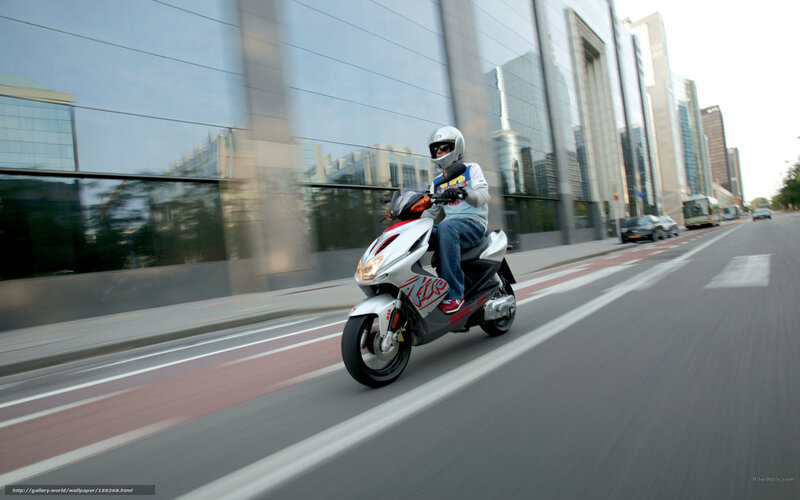Person on Scooter — Silver