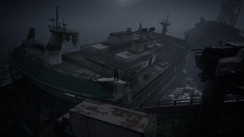 Person on Ship Deck — Green