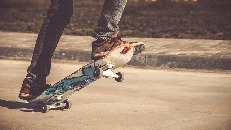 Person on Skateboard — Brown, Active