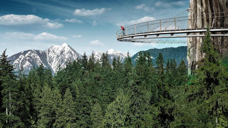 Person on Skybridge — Green
