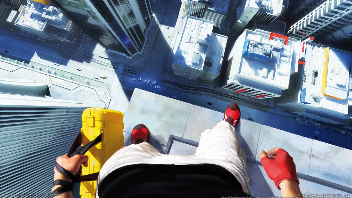 person on skyscraper edge