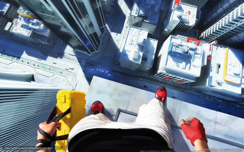 person on skyscraper edge