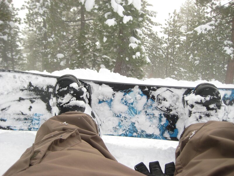 Person on Snowboard — Brown
