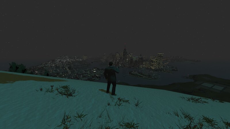 Person on Snowy Hill — Black