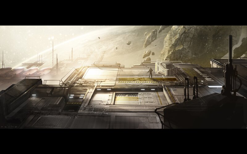 Person on Space Platform