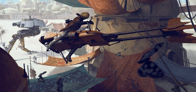 Person on Speeder Bike — Brown