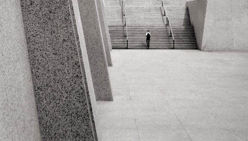 Person on Stairs — Black