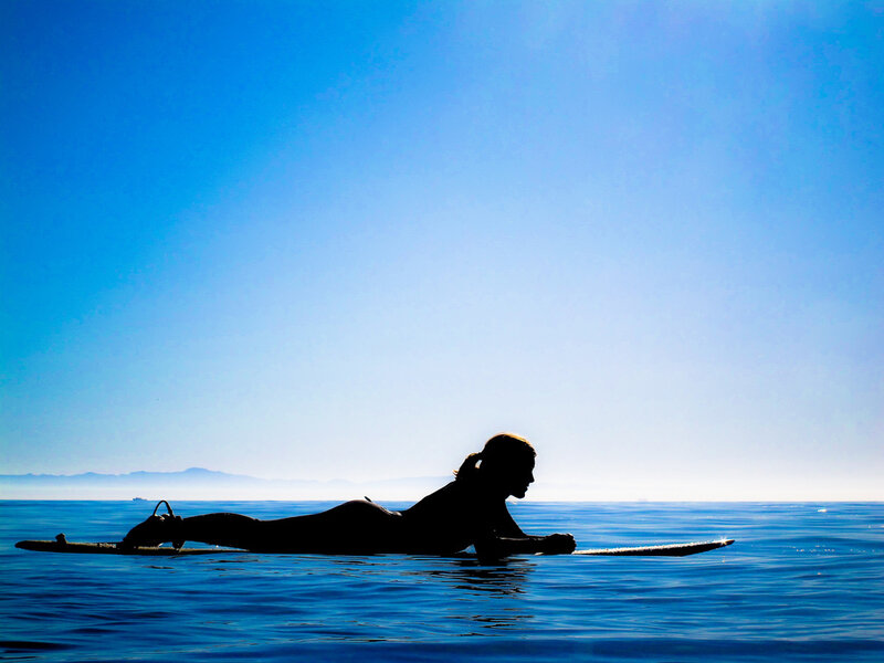 Person on Surfboard — Blue