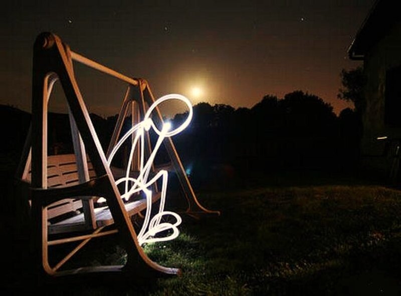 Person on Swing — Black