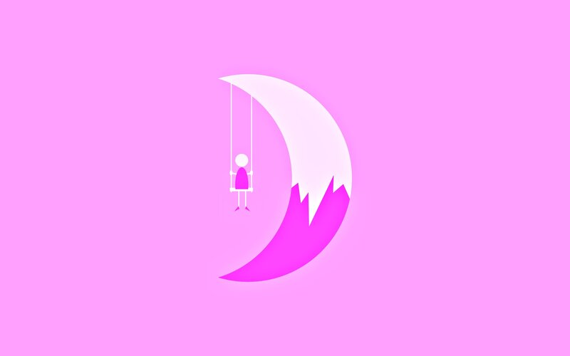 Person on Swing — Pink