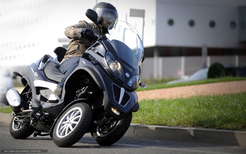 Person on Three-wheeled Motorcycle