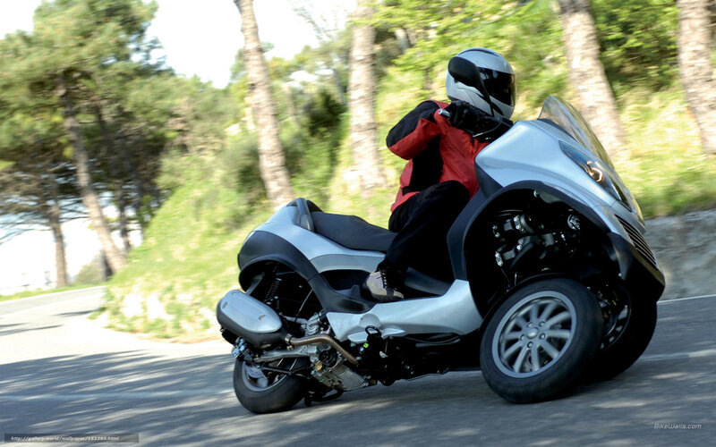Person on Three-wheeled Scooter — Silver, Dynamic