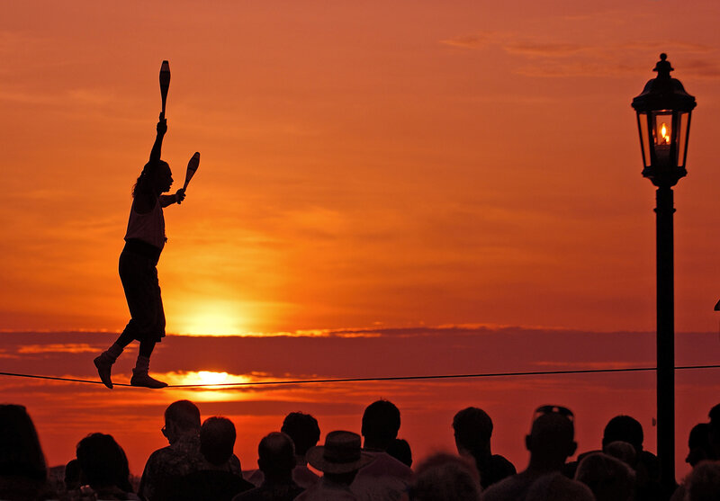 Person on Tightrope