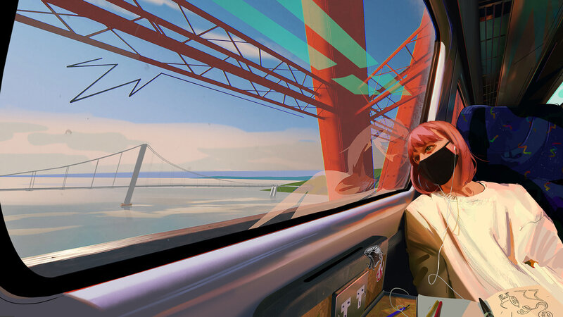 Person on Train — Red